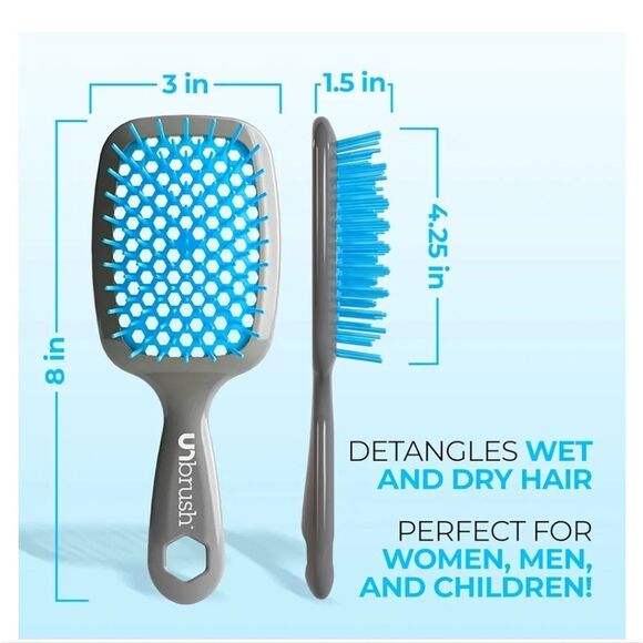 FHI Heat Unbrush Wet & Dry Detangling Brush - Sky - Picture 6 of 13